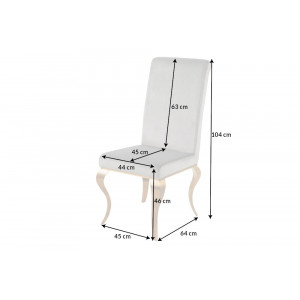 MODERN BAROCK design szék -ezüst/arany