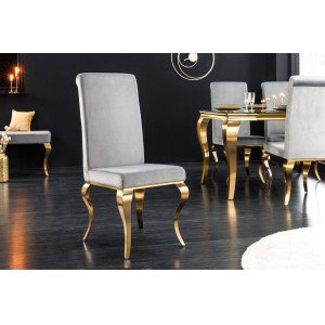 MODERN BAROCK design szék -ezüst/arany INVICTA