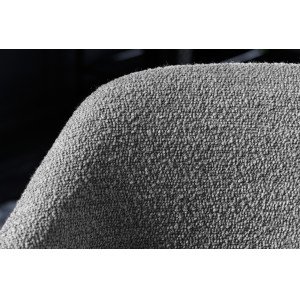 TRACY modern bouclé szék - szürke/fekete