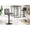 PORTLAND design bársony bárszék - szürke