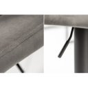 PORTLAND design bársony bárszék - szürke