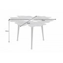 GINKGO design fém dohányzóasztal - 75cm - ezüst