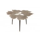 GINKGO design fém dohányzóasztal - 75cm - ezüst