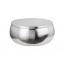 DELHI STORAGE fém dohányzóasztal - ezüst