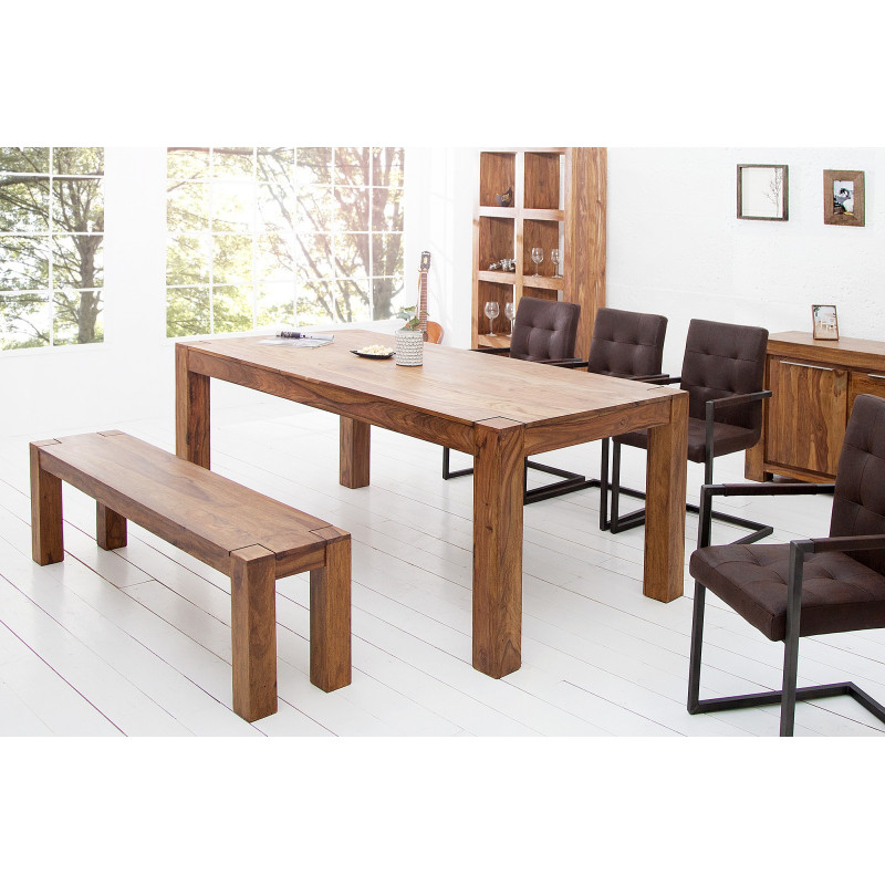 MAKASSAR NATUR tömör rózsafa étkezőasztal - 200cm