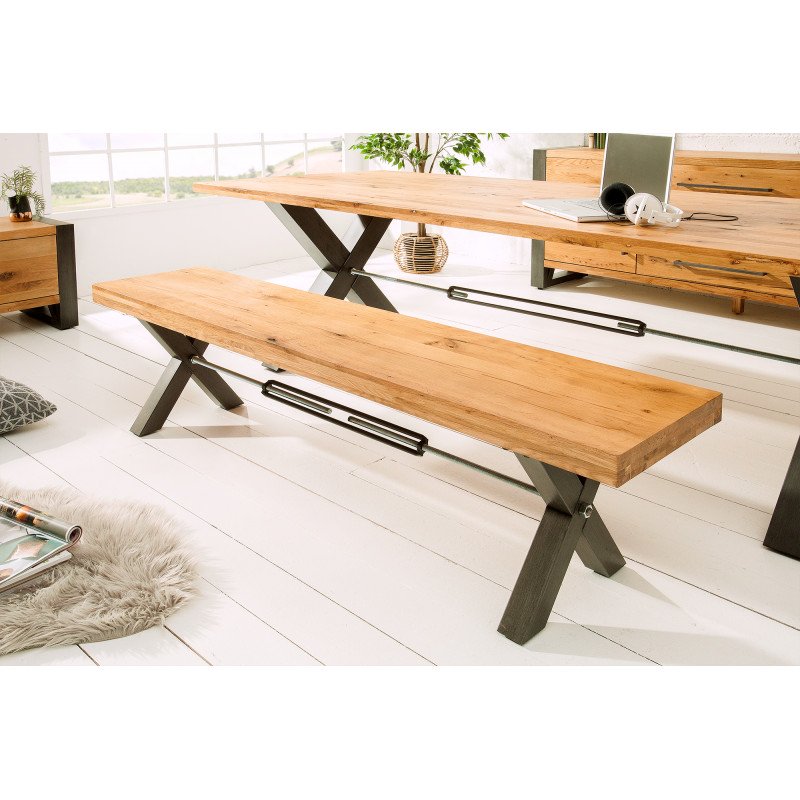 THOR tömör tölgy ülőpad - 180cm