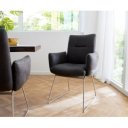 HOPKINS prémium étkezőszék - antracit/fehér/szürke