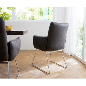 HOPKINS prémium étkezőszék - antracit/fehér/szürke