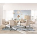 DENNING prémium kordbársony étkezőszék - beige/szürke
