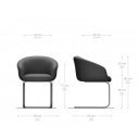 DANA prémium étkezőszék - beige/fehér/szürke