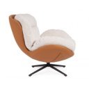 LEAR design fotel - beige/barna