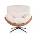 LEAR design fotel - beige/barna