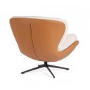 LEAR design fotel - beige/barna
