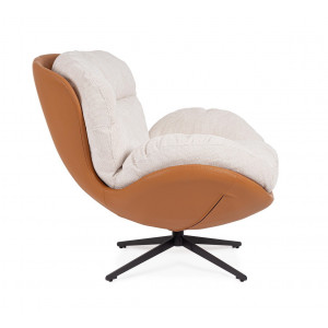 LEAR design fotel - beige/barna