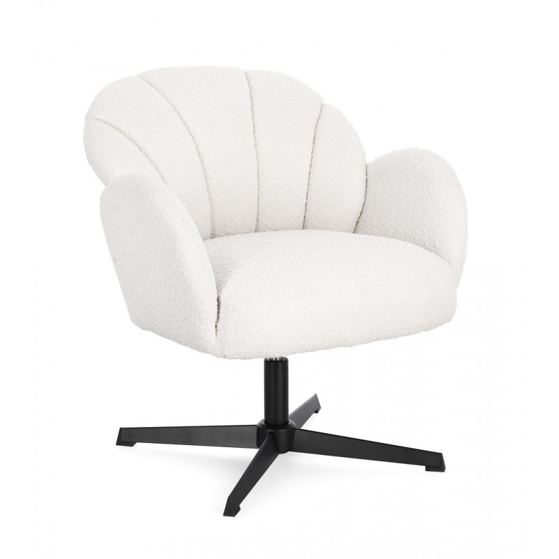 HELENE design bouclé fotel - fehér
