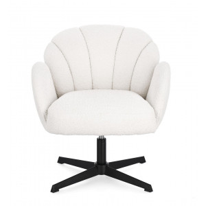 HELENE design bouclé fotel - fehér