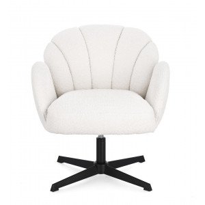 HELENE design bouclé fotel - fehér