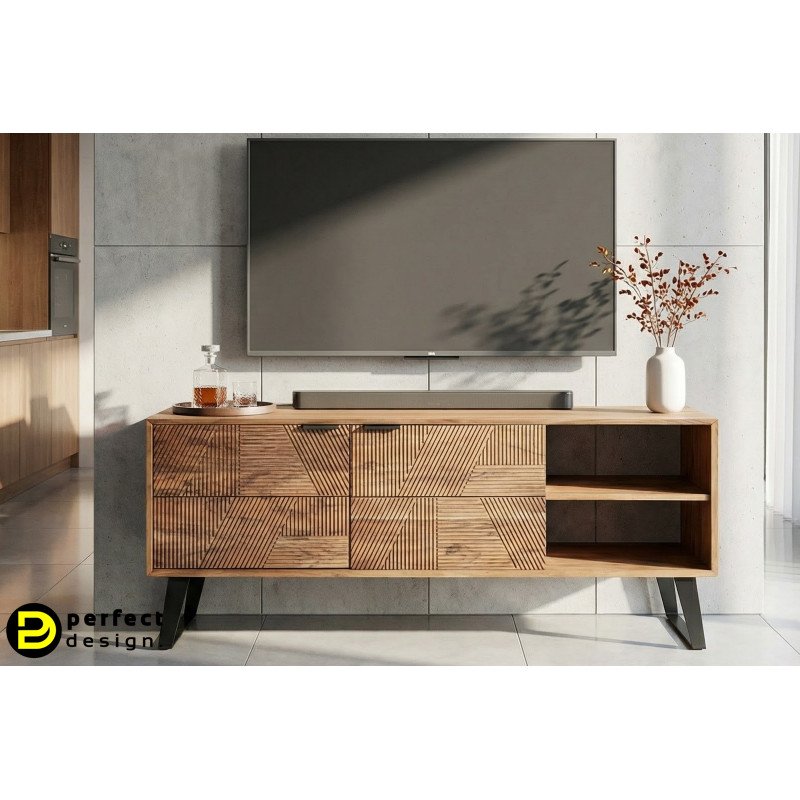 LUCCA design akácfa TV-szekrény - 145cm