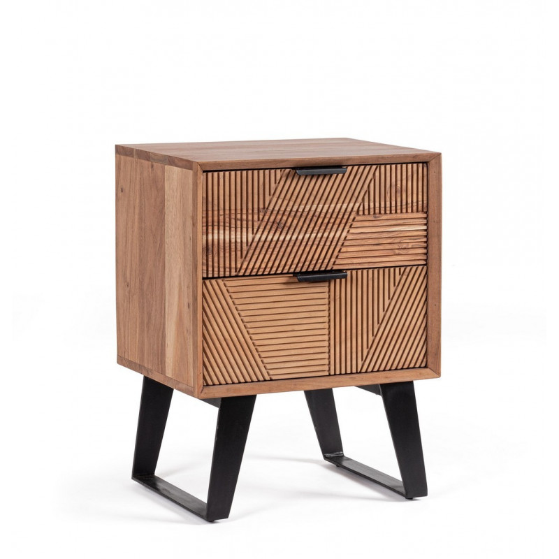 LUCCA design akácfa éjjeliszekrény