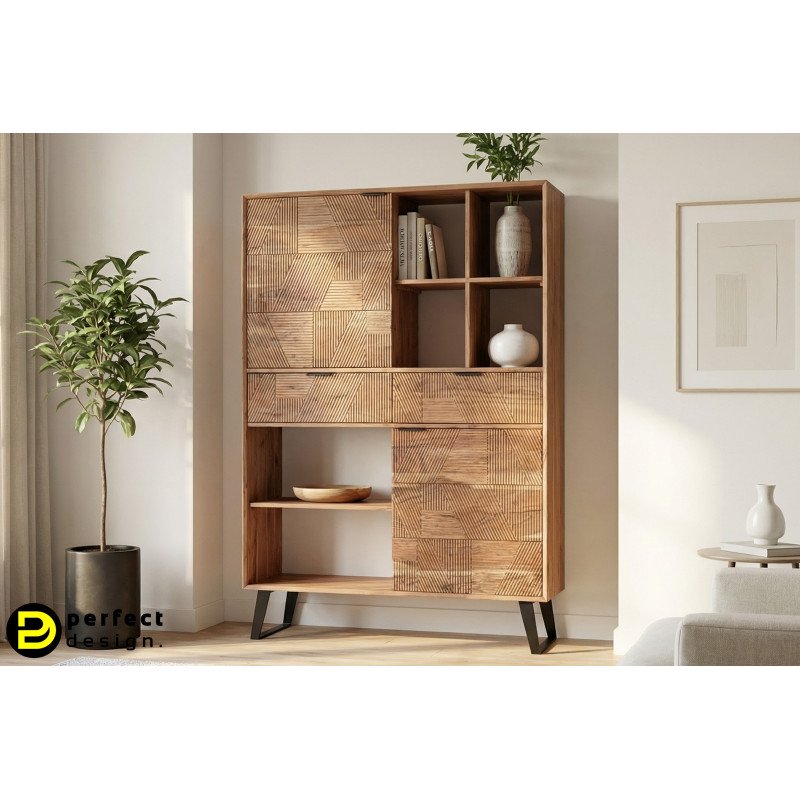 LUCCA design akácfa szekrény  - 118cm