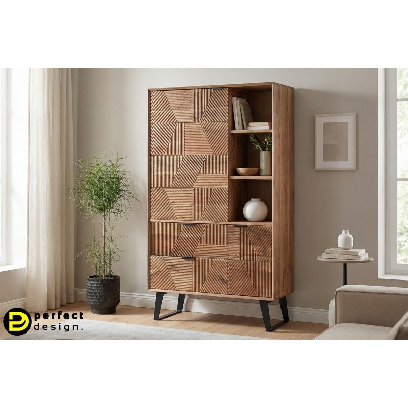 LUCCA design akácfa szekrény  - 88cm