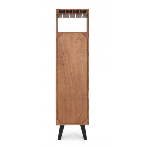 LUCCA design akácfa bárszekrény