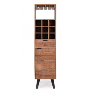 LUCCA design akácfa bárszekrény
