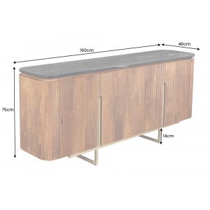 VILAS MARBLE exkluzív mangófa komód - 160cm