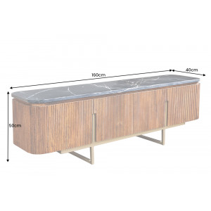 VILAS MARBLE exkluzív mangófa TV-szekrény -  160cm