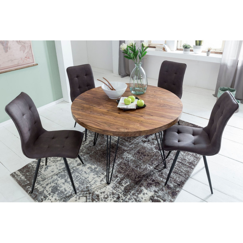 MANILA tömör rózsafa kerek étkezőasztal - 120cm