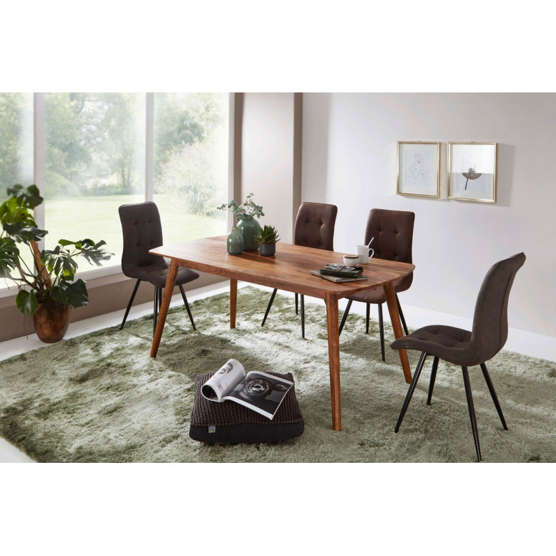 INDIGO tömör rózsafa étkezőasztal - 80/120cm