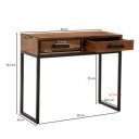 HARRIS tömör rózsafa konzolasztal - 90cm