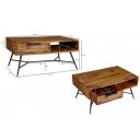 RIMBER tömör rózsafa dohányzóasztal - 87cm