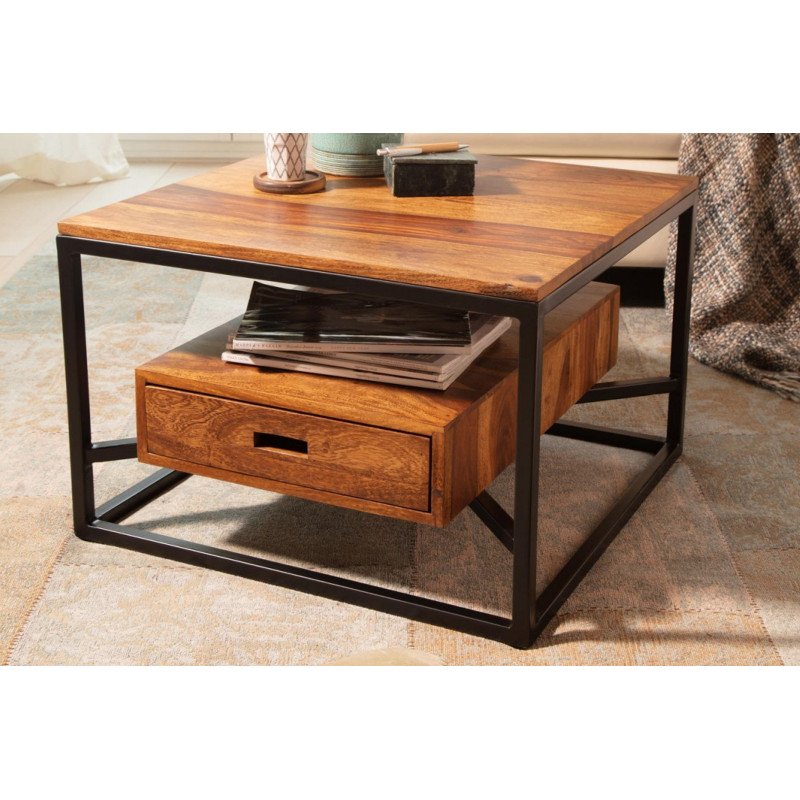 BONDO tömör rózsafa dohányzóasztal - 60cm