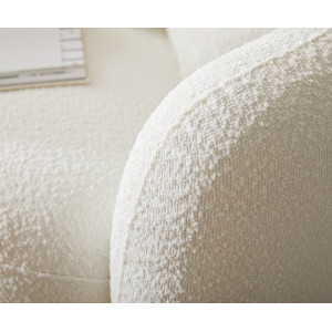 LARNA modern kanapé - beige/szürke bouclé - 260cm
