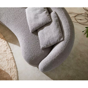 LARNA modern kanapé - beige/szürke bouclé - 260cm