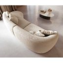 MARINI modern kanapé - beige kordbársony - 330cm