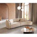 MARINI modern kanapé - beige kordbársony - 330cm