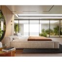 CORVUS prémium  ágykeret -180cm - beige kordbársony