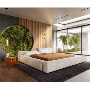 CORVUS prémium  ágykeret -180cm - beige kordbársony
