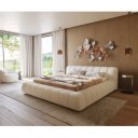 ROWLING prémium  ágykeret -180cm - beige/szürke bouclé