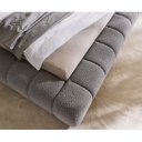 ROWLING prémium  ágykeret -180cm - beige/szürke bouclé