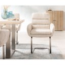 SCOTT prémium kordbársony étkezőszék - beige/szürke