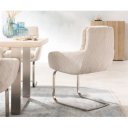 SCOTT prémium kordbársony étkezőszék - beige/szürke