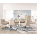 SCOTT prémium kordbársony étkezőszék - beige/szürke