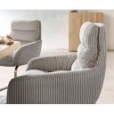 SCOTT prémium kordbársony étkezőszék - beige/szürke