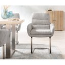 SCOTT prémium kordbársony étkezőszék - beige/szürke