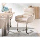 SCOTT prémium kordbársony étkezőszék - beige/szürke