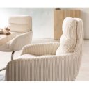 SCOTT prémium kordbársony étkezőszék - beige/szürke