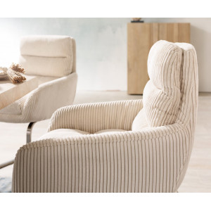 SCOTT prémium kordbársony étkezőszék - beige/szürke